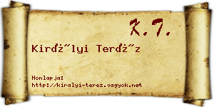 Királyi Teréz névjegykártya